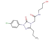 2-[1-(4-chlorophenyl)-5-oxo-3-propyl-1,5-dihydro-4H-1,2,4-triazol-4-yl]-N-(3-hydroxypropyl)acetamide