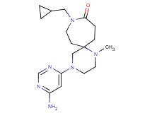 4-(6-aminopyrimidin-4-yl)-9-(cyclopropylmethyl)-1-methyl-1,4,9-triazaspiro[5.6]dodecan-10-one