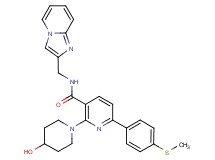 2-(4-hydroxy-1-piperidinyl)-N-(imidazo[1,2-a]pyridin-2-ylmethyl)-6-[4-(methylthio)phenyl]nicotinamide