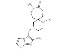 1,9-dimethyl-4-[(6-methylimidazo[2,1-b][1,3]thiazol-5-yl)methyl]-1,4,9-triazaspiro[5.6]dodecan-10-one