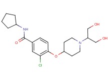 3-chloro-N-cyclopentyl-4-({1-[2-hydroxy-1-(hydroxymethyl)ethyl]piperidin-4-yl}oxy)benzamide