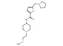 N-{1-[2-(methylthio)ethyl]piperidin-4-yl}-5-(pyrrolidin-1-ylmethyl)-2-furamide