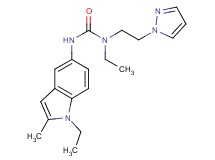 N-ethyl-N'-(1-ethyl-2-methyl-1H-indol-5-yl)-N-[2-(1H-pyrazol-1-yl)ethyl]urea