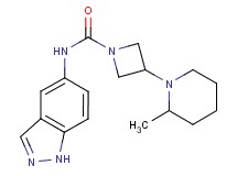 N-1H-indazol-5-yl-3-(2-methylpiperidin-1-yl)azetidine-1-carboxamide