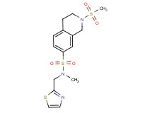 N-methyl-2-(methylsulfonyl)-N-(1,3-thiazol-2-ylmethyl)-1,2,3,4-tetrahydroisoquinoline-7-sulfonamide