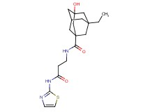 3-ethyl-5-hydroxy-N-[3-oxo-3-(1,3-thiazol-2-ylamino)propyl]adamantane-1-carboxamide