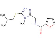 N-{[5-(isobutylthio)-4-methyl-4H-1,2,4-triazol-3-yl]methyl}-2-furamide