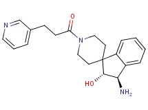 (2R*,3R*)-3-amino-1'-[3-(3-pyridinyl)propanoyl]-2,3-dihydrospiro[indene-1,4'-piperidin]-2-ol