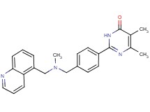 5,6-dimethyl-2-(4-{[methyl(quinolin-5-ylmethyl)amino]methyl}phenyl)pyrimidin-4(3H)-one