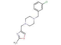 1-(3-chlorobenzyl)-4-[(2-methyl-1,3-oxazol-4-yl)methyl]piperazine