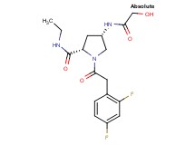(4S)-1-[(2,4-difluorophenyl)acetyl]-N-ethyl-4-(glycoloylamino)-L-prolinamide