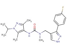 N-{[3-(4-fluorophenyl)-1H-pyrazol-4-yl]methyl}-N'-(1-isopropyl-3,5-dimethyl-1H-pyrazol-4-yl)-N-methylurea