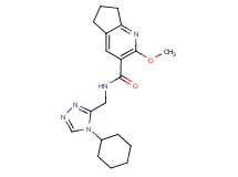 N-[(4-cyclohexyl-4H-1,2,4-triazol-3-yl)methyl]-2-methoxy-6,7-dihydro-5H-cyclopenta[b]pyridine-3-carboxamide