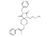 8-[(2Z)-2-chloro-3-phenyl-2-propen-1-yl]-1-(2-methoxyethyl)-3-(3-pyridinylmethyl)-1,3,8-triazaspiro[4.5]decane-2,4-dione