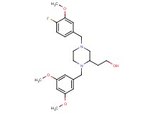 2-[1-(3,5-dimethoxybenzyl)-4-(4-fluoro-3-methoxybenzyl)-2-piperazinyl]ethanol