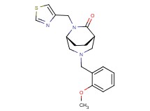 (1S*,5R*)-3-(2-methoxybenzyl)-6-(1,3-thiazol-4-ylmethyl)-3,6-diazabicyclo[3.2.2]nonan-7-one