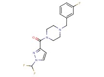 1-{[1-(difluoromethyl)-1H-pyrazol-3-yl]carbonyl}-4-(3-fluorobenzyl)piperazine