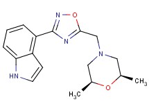 4-(5-{[rel-(2R,6S)-2,6-dimethyl-4-morpholinyl]methyl}-1,2,4-oxadiazol-3-yl)-1H-indole trifluoroacetate