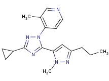 4-[3-cyclopropyl-5-(1-methyl-3-propyl-1H-pyrazol-5-yl)-1H-1,2,4-triazol-1-yl]-3-methylpyridine