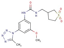 N-[(1,1-dioxidotetrahydro-3-thienyl)methyl]-N'-[3-methoxy-5-(5-methyl-1H-tetrazol-1-yl)phenyl]urea