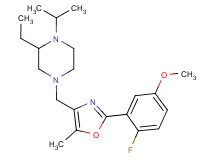 2-ethyl-4-{[2-(2-fluoro-5-methoxyphenyl)-5-methyl-1,3-oxazol-4-yl]methyl}-1-isopropylpiperazine
