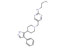 5-{[4-(4-phenyl-1H-pyrazol-5-yl)piperidin-1-yl]methyl}-N-propylpyrimidin-2-amine