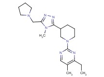 4-ethyl-5-methyl-2-{3-[4-methyl-5-(pyrrolidin-1-ylmethyl)-4H-1,2,4-triazol-3-yl]piperidin-1-yl}pyrimidine