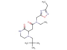 2-[1-(2,2-dimethylpropyl)-3-oxo-2-piperazinyl]-N-ethyl-N-[(3-ethyl-1,2,4-oxadiazol-5-yl)methyl]acetamide