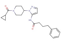 N-{1-[1-(cyclopropylcarbonyl)-4-piperidinyl]-1H-pyrazol-5-yl}-4-phenylbutanamide
