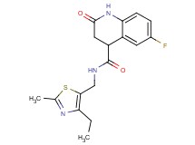 N-[(4-ethyl-2-methyl-1,3-thiazol-5-yl)methyl]-6-fluoro-2-oxo-1,2,3,4-tetrahydro-4-quinolinecarboxamide