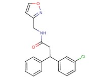 3-(3-chlorophenyl)-N-(3-isoxazolylmethyl)-3-phenylpropanamide