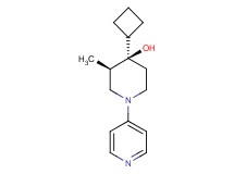 (3R*,4R*)-4-cyclobutyl-3-methyl-1-(4-pyridinyl)-4-piperidinol
