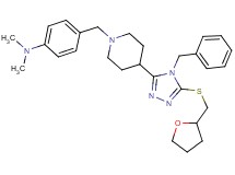 4-[(4-{4-benzyl-5-[(tetrahydro-2-furanylmethyl)thio]-4H-1,2,4-triazol-3-yl}-1-piperidinyl)methyl]-N,N-dimethylaniline