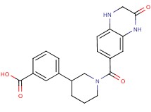 3-{1-[(3-oxo-1,2,3,4-tetrahydroquinoxalin-6-yl)carbonyl]piperidin-3-yl}benzoic acid