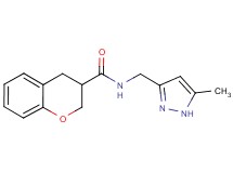 N-[(5-methyl-1H-pyrazol-3-yl)methyl]chromane-3-carboxamide