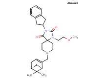 3-(2,3-dihydro-1H-inden-2-yl)-8-{[(1R,5S)-6,6-dimethylbicyclo[3.1.1]hept-2-en-2-yl]methyl}-1-(2-methoxyethyl)-1,3,8-triazaspiro[4.5]decane-2,4-dione