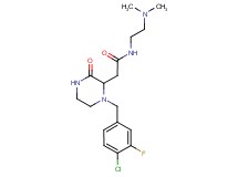 2-[1-(4-chloro-3-fluorobenzyl)-3-oxo-2-piperazinyl]-N-[2-(dimethylamino)ethyl]acetamide