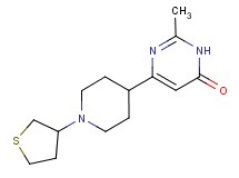 2-methyl-6-[1-(tetrahydro-3-thienyl)piperidin-4-yl]pyrimidin-4(3H)-one
