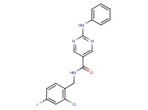 2-anilino-N-(2-chloro-4-fluorobenzyl)pyrimidine-5-carboxamide