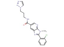 2-(2-chlorophenyl)-3-methyl-N-[3-(1H-1,2,3-triazol-1-yl)propyl]-3H-imidazo[4,5-b]pyridine-6-carboxamide