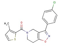 3-(4-chlorophenyl)-5-[(3-methyl-2-thienyl)carbonyl]-4,5,6,7-tetrahydroisoxazolo[4,5-c]pyridine