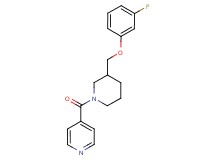4-({3-[(3-fluorophenoxy)methyl]-1-piperidinyl}carbonyl)pyridine