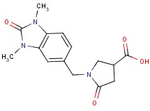 1-[(1,3-dimethyl-2-oxo-2,3-dihydro-1H-benzimidazol-5-yl)methyl]-5-oxopyrrolidine-3-carboxylic acid