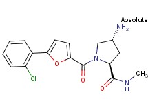 (4R)-4-amino-1-[5-(2-chlorophenyl)-2-furoyl]-N-methyl-L-prolinamide