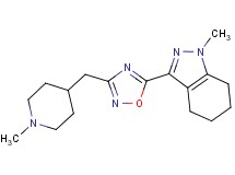 1-methyl-3-{3-[(1-methylpiperidin-4-yl)methyl]-1,2,4-oxadiazol-5-yl}-4,5,6,7-tetrahydro-1H-indazole