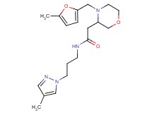 2-{4-[(5-methyl-2-furyl)methyl]-3-morpholinyl}-N-[3-(4-methyl-1H-pyrazol-1-yl)propyl]acetamide