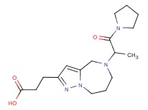 3-{5-[1-methyl-2-oxo-2-(1-pyrrolidinyl)ethyl]-5,6,7,8-tetrahydro-4H-pyrazolo[1,5-a][1,4]diazepin-2-yl}propanoic acid