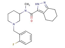 N-[1-(2-fluorobenzyl)-3-piperidinyl]-N-methyl-4,5,6,7-tetrahydro-2H-indazole-3-carboxamide