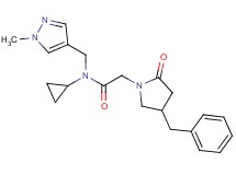 2-(4-benzyl-2-oxopyrrolidin-1-yl)-N-cyclopropyl-N-[(1-methyl-1H-pyrazol-4-yl)methyl]acetamide