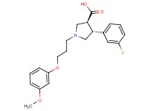 (3S*,4R*)-4-(3-fluorophenyl)-1-[3-(3-methoxyphenoxy)propyl]pyrrolidine-3-carboxylic acid